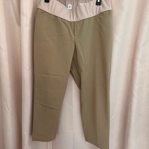 EUC GAP maternity 14 slim crop khaki